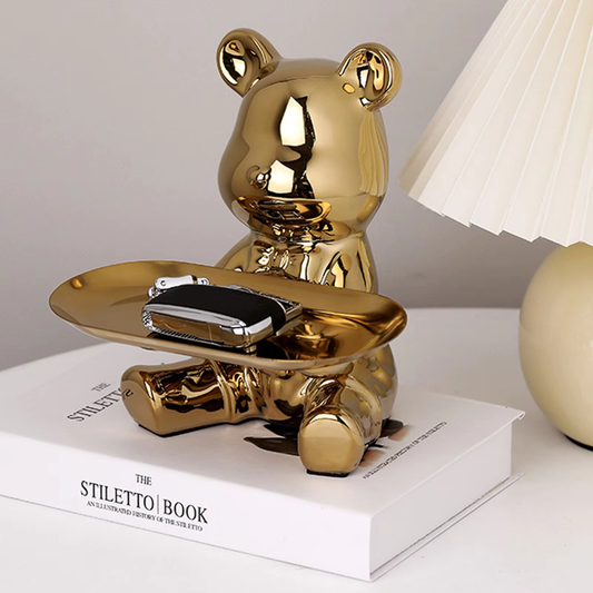 GoldenBear – Elegant Gold Bear Storage Tray